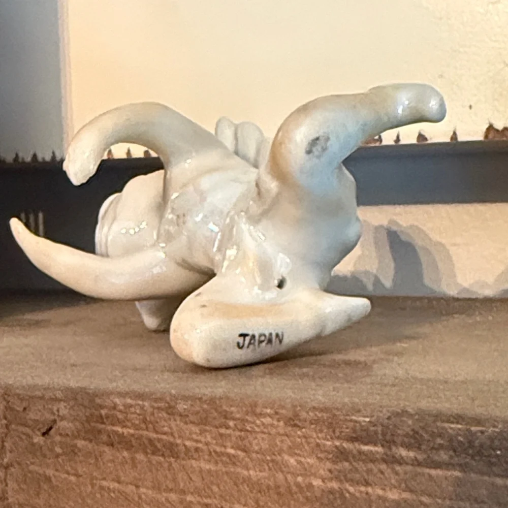 Vintage Japan Porcelain Cherub Pixie Candle Hugger Figurine